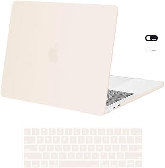 Compatible with MacBook Pro 13 inch Case M2 2026, 2025, 2024-2016 A2338 M1 A2251 A2289 A2159 A1989 A1708 A1706, Plastic Hard Case&Keyboard Skin&Webcam Cover for MacBook Pro 13.3, Beige