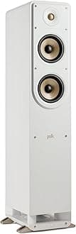 Polk Signature Elite ES50 Tower Speaker - Hi-Res Audio Certified, Dolby Atmos & DTS:X Compatible, 1" Tweeter & (2) 5.25" Woofers, Power Port Technology for Effortless Bass, Elegant White-Washed