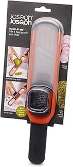 Joseph Joseph 2-in-1 Mini Grater & Slicer – Compact Kitchen Tool with Sharp Stainless Steel Blades