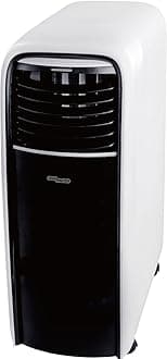 Super General 1 Ton Portable Air Conditioner SGP124T3, 3-in-1 AC-Dehumidifier, 12000 Btu/h, No Drip Technology, 3 Fan Speeds, Super Low Noise, Fan Mode, Sleep Mode, 24hrs Timer, White-Black