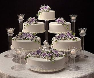 6 Tier Clear Wedding Cascade Cupcake Cake Stand (Style R600)