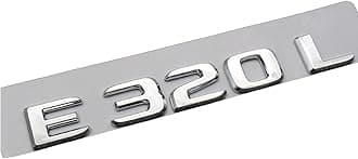 3D Letters Numbers Emblem for Trunk Lid Chrome Shiny Black/Silvery Badge (Silvery E320L)