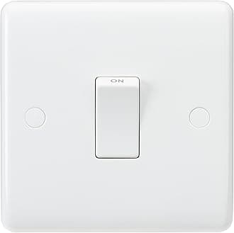 CU8341N Curved Edge 20 A DP Switch with Neon, White