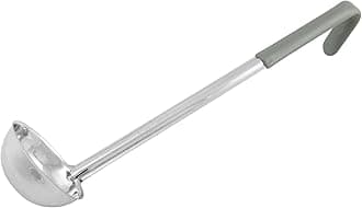 Winco Prime One Piece Stainless Steel Ladle, NSF Listed,Gray