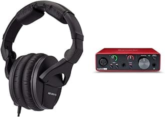 Sennheiser HD280PRO Headphone (New Model) & Focusrite Scarlett Solo (3rd Gen) USB Audio Interface with Pro Tools | First