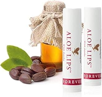 Aloe Lips - Aloe Vera Lip Balm - Set of 2 - with 28% Pure Aloe Vera Gel - Forever Living FLP - Original