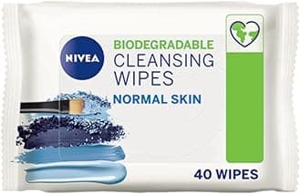 NIVEA 3in1 Refreshing Cleansing Wipes Normal Skin and Combination Skin (40 Wipes), Plant-Based Makeup Remover Face Wipes, Gentle Yet Effective Makeup Removal