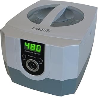 P4800 Commercial Ultrasonic Cleaner, 1.5Qt/1.4L, White/Gray Color, Plastic Basket, 110V