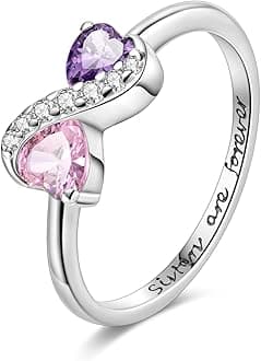 NARMO 925 Sterling Silver Rings for Women Evil Eyes Rings Entwined Line Cubic Zirconia Rings Simple Stackable Finger Rings Engagement Ring Personality Rings Size 6-9