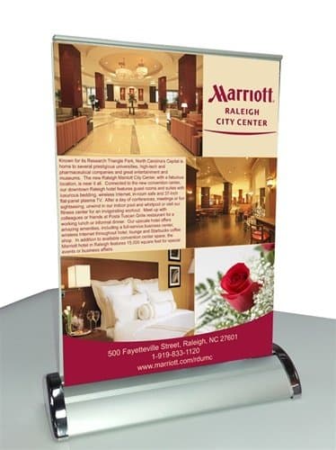 Tabletop Double Sided Mini Retractable Banner Stand