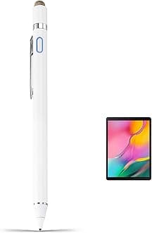 Stylus for Samsung Galaxy Tab A 10.1/10.5/8 Inch Pencil, EVACH Rechargeable Digital Pencil with 1.5mm Ultra Fine Tip Stylist Pens for Samsung Galaxy Tab A 10.1/10.5/8 Inch,White