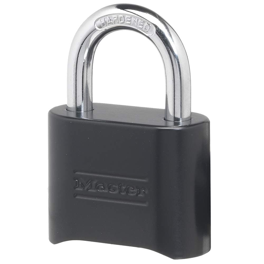 Black Combination Padlock, Set Your Own Combo Lock, Weather Resistant Indoor and Outdoor Padlock with Code for Gym Locker, Gate, Shed, 178D