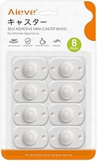 Aieve Caster Home Appliances Furniture Ball Caster Mini Caster Set of 8 Just Stick Casters 360 Degree Rotation Kitchen Appliances Furniture Easily Moves Adhesive Tape