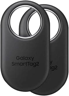 Samsung SmartTag2 (2023) Bluetooth + UWB, IP67 Waterproof and Dustproof, Can be found via App, 1.5 Year Battery Life (2-Pack) - Black
