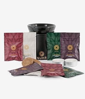 NUHR HOME Oud Bakhoor Burner Variety Oud Incense Brick Incense Gift Set, Aromatherapy, Relaxation, Yoga, Long Lasting Fragrance - Room Decor, Meditation Accessories
