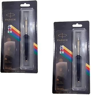 PARKER Jotter Standard GT Ballpoint Pen ? Black (Pack of 2)
