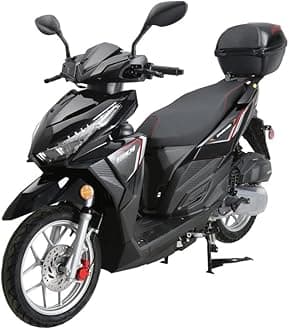 Upgraded 150cc Scooter Spark150 Fully Automatic Street Scooter with Gy6 Engine 150cc Motorcycle Moped Gas Street Bike for Adult and Youth (Black)