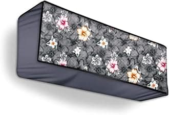 Polyester Split Ac Cover Indoor Unit For 1 Ton Capacity Ac, All Weather Cover/Attractive Digital Prints/Dustproof/Water Resistant Split Ac Cover (Grey Flower)