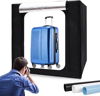 Photo Light Box Large Kit 39x39in/100x100cm Dimmable Studio Professional Cube Shooting Tent Box with 96x4 LED Lights Strips 3X PVC Backgrounds for Jewelry Product Photography (15000lm,CRI:95+)