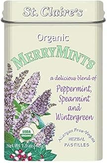Organic Premium Peppermint Mints St.Claires Organics 1.5 oz Tin