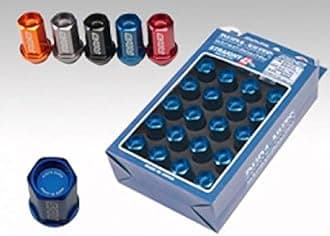 RAYS WDURA4212125B DURA-NUT L42 Straight Type 12X1.25, 16 Lug + 4 Lock Set, Black