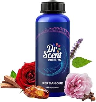 Dr Scent Diffuser Aroma Oil Persian Oud - Pink Musk, Clove, Elemi, Amber, Agarwood, Rose, Patchouli and Resins Fragrance | Made in UK | Perfect for Offices, Homes, Shops, Hotel Rooms (1000ml)