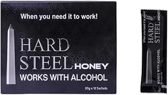Hard Steel Honey Sachets – 12 Pack, 20g Each | Premium Honey Blend for Enhanced Wellness | Convenient, Pre-Measured Individual Packets