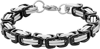 Men's Bracelet for Men Bracket Stainless Steel Chain Bracelet Black