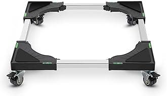 W B D WEIBIDA Adjustable Appliance Dolly Cart with 4 Locking Wheels, Small Furniture Mover Mobile Base Adjustable form 16”to 24-3/8”for Washing Machine, Dryer, Refrigerator, Max Weight 400 LBS, Black