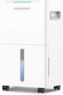 Dehumidifiers for Home with Drain Hose, Smart Humidity Control, 3 Modes for Bedroom and Bathroom, Dry Clothes, 24H Timer (White, 21 Pints)