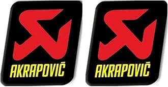2 Pcs Motorcycle Exhaust Pipes Decorate AKRAPOVIC Sticker Aluminium Heat-Resistant Decal