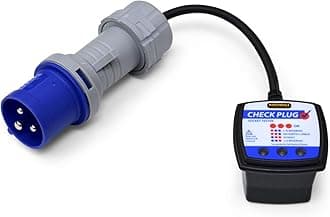 Martindale CP201 230V 32A Industrial Socket Tester, Grey/Black/Blue, 65 x 65 x 47 mm