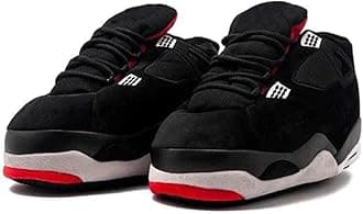 Stardust Fluffy Warm Home Shoes for Men and Women, Plush Slippers Comfy Kicks Winter Warm Fleece Lined Sneakers with Anti-skid Rubber Sole (HS, Black, Home Shoes)