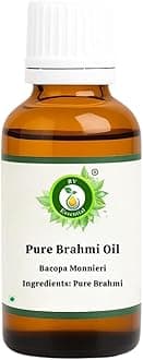 R V Essential Pure Brahmi Oil 15ml (0.507oz)- Bacopa Monnieri (100% Pure and Natural Rare Herb Series)