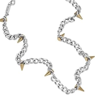 Men's 2 tone Stainless Steel with lobster clasp closure Chain necklace