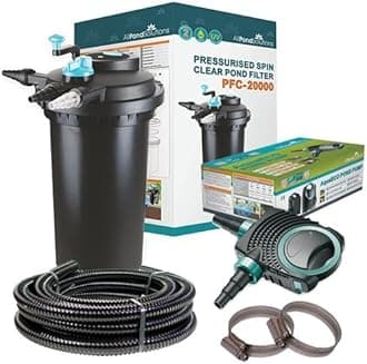 Pressurised Koi Fish Pond Filter Complete Kit with Pond Pump and UV Steriliser Light All in one - Ponds Up to 20000 litres - PFC-20000-KIT