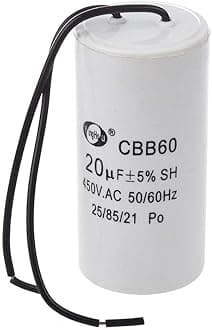 US CBB60 20uF Wire Lead Cylinder Motor Run SH Capacitor AC 450V