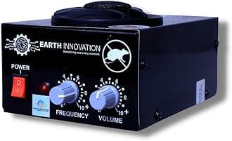 Ultrasound Rat and Rodent Pest Repeller Device Wide Range Pest Repeller (Black Shiny), Made in India (1500 SQ Area)