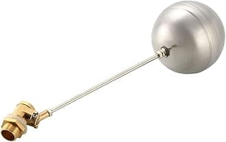 uxcell Water Float Valve G1/2 DN15 Float Ball Valve Sensor for Water Tank Pump 304 Stainless Steel 20mm Thread Length