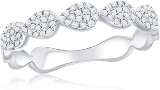 Beaux Bijoux Real Diamond Rings for Women in Sterling Silver - Engagement, Promise Anniversary, Genuine Fine Diamond Rings in Multiple Shapes and Styles