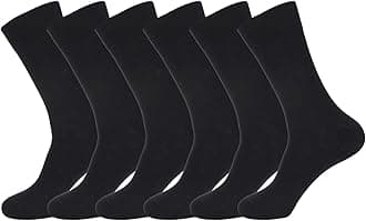 98% Cotton 2% Lycra Rich Dress Socks for Business Mens Womens Casual Socks 6Pack