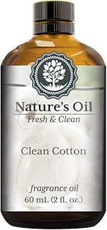 Clean Cotton Fragrance Oil (60ml) for Diffusers, Soap Making, Candles, Lotion, Home Scents, Linen Spray, Bath Bombs, Slime