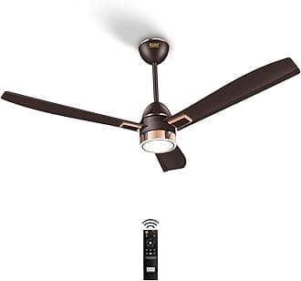 KUHL Arctis A9 1200 mm BLDC 65% Power Saving BLDC Ceiling Fan With Remote | BEE 5 Star Rated | ISI Marked | High Air Flow & Down Light | 5 Year Brand Warranty on Motor |Espresso