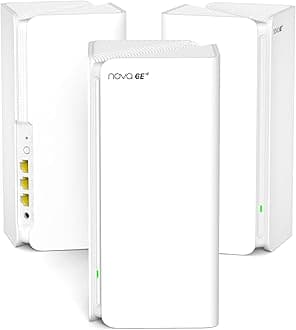 Tenda axe5700 Nova MX21 Pro Mesh WiFi 6e System - Up to 7,300 Square Feet - WiFi 6e Mesh System of the Whole Family - Three Frequency Network Routers - Three Packages