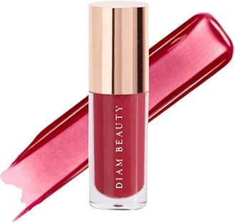 Diam Beauty Love Potion Lip Oil, Lip Gloss for Women - Long Lasting, Natural Organic Lip Makeup, Unique Lip Gloss Formula - (5ml) (Strawberry)