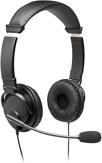 Kensington Hi-Fi Headphones with Microphone (K97603WW), Black, Universal, 3.5mm