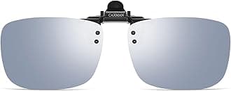 Polarized Clip-on Flip Up Metal Clip Rimless Sunglasses for Prescription Glasses