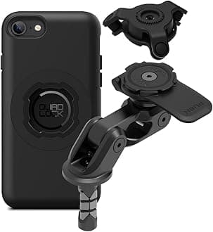 Quad Lock Motorcycle Fork Stem Mount PRO Kit with Vibration Dampener and MAG Phone Case for iPhone SE (3rd/2nd Gen) & 8/7