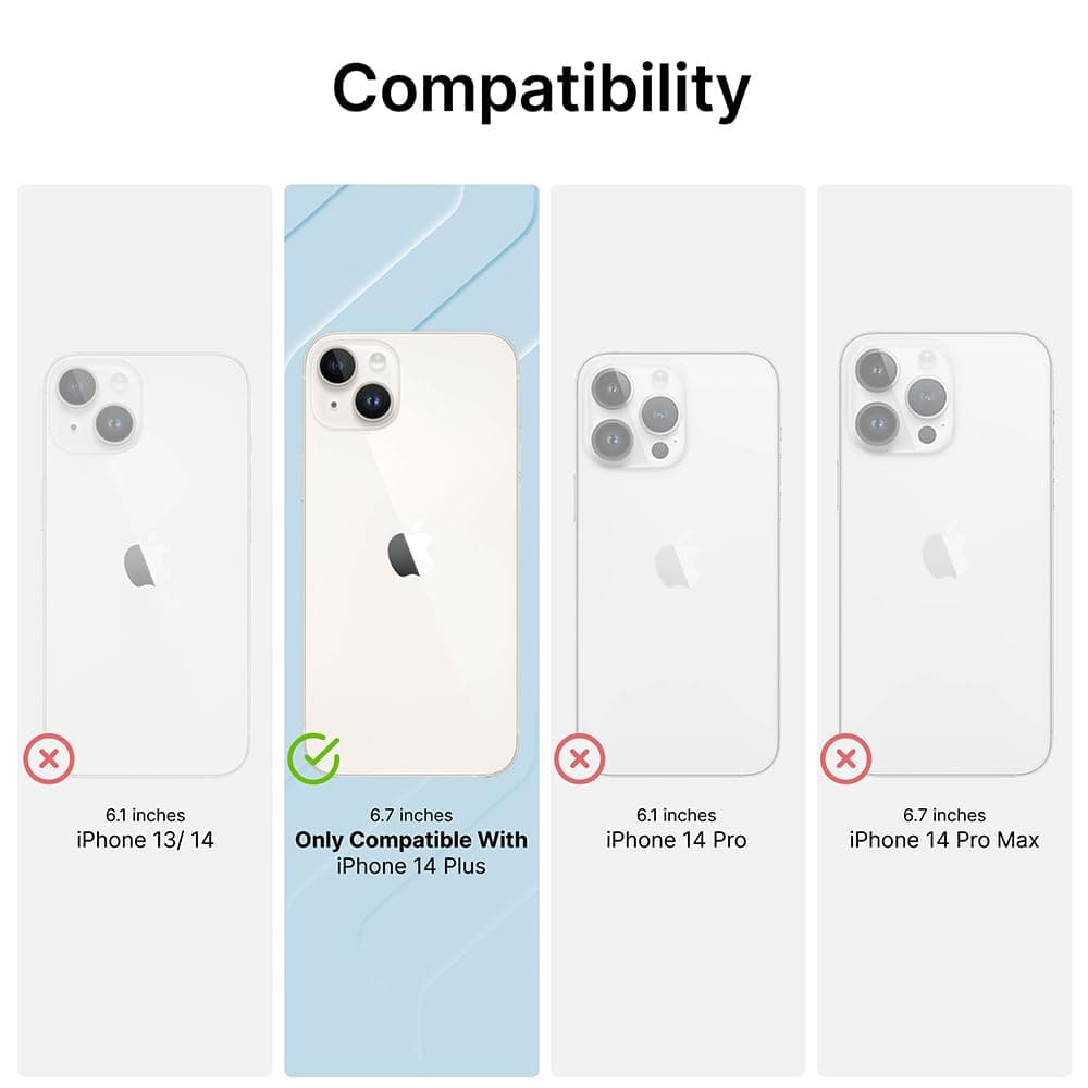 Catalyst Influence Case for iPhone 14 Plus, 2.5X higher drop protection, Fingerprint Resistant, Durable, easy to clean and Install, 30% louder forward audio, Lanyard Included - Stealth Black