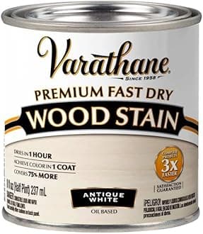 Varathane 349698 Premium Fast Dry Wood Stain, Antique White, (Half Pint/236ml)